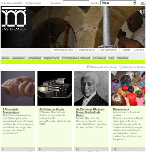 site Museu Nacional Machado de Castro